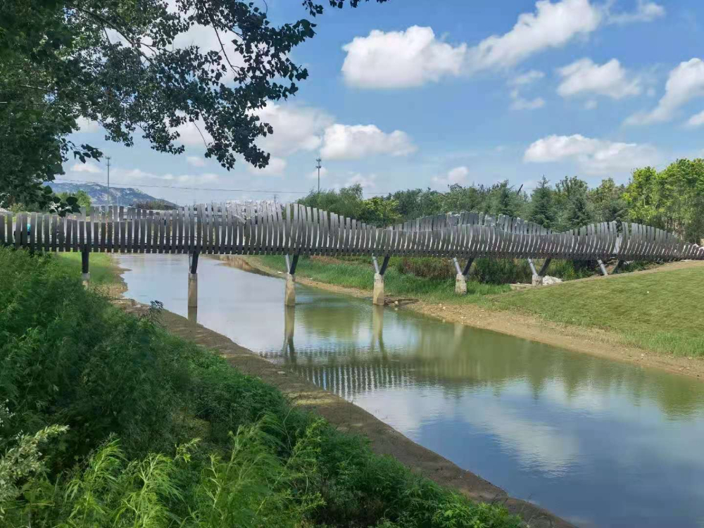 煙臺橋梁景觀工程八角河公園破繭橋施工中，敬請期待！—煙臺旭升鋼構
